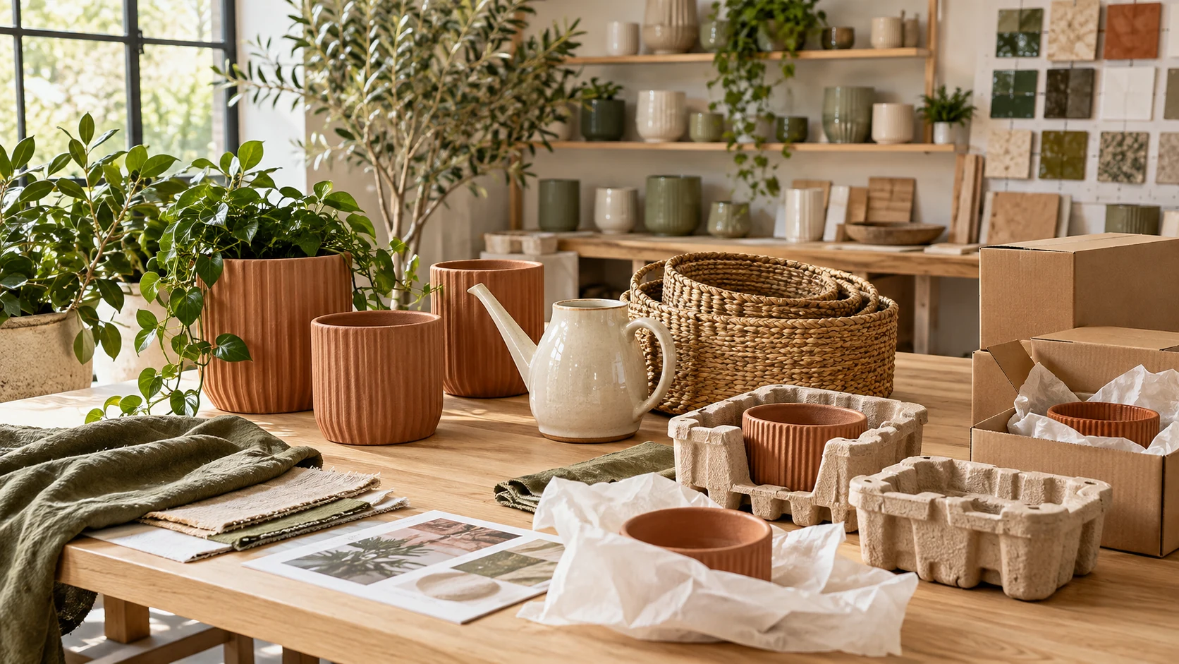Original illustrative collection table / concept packing review