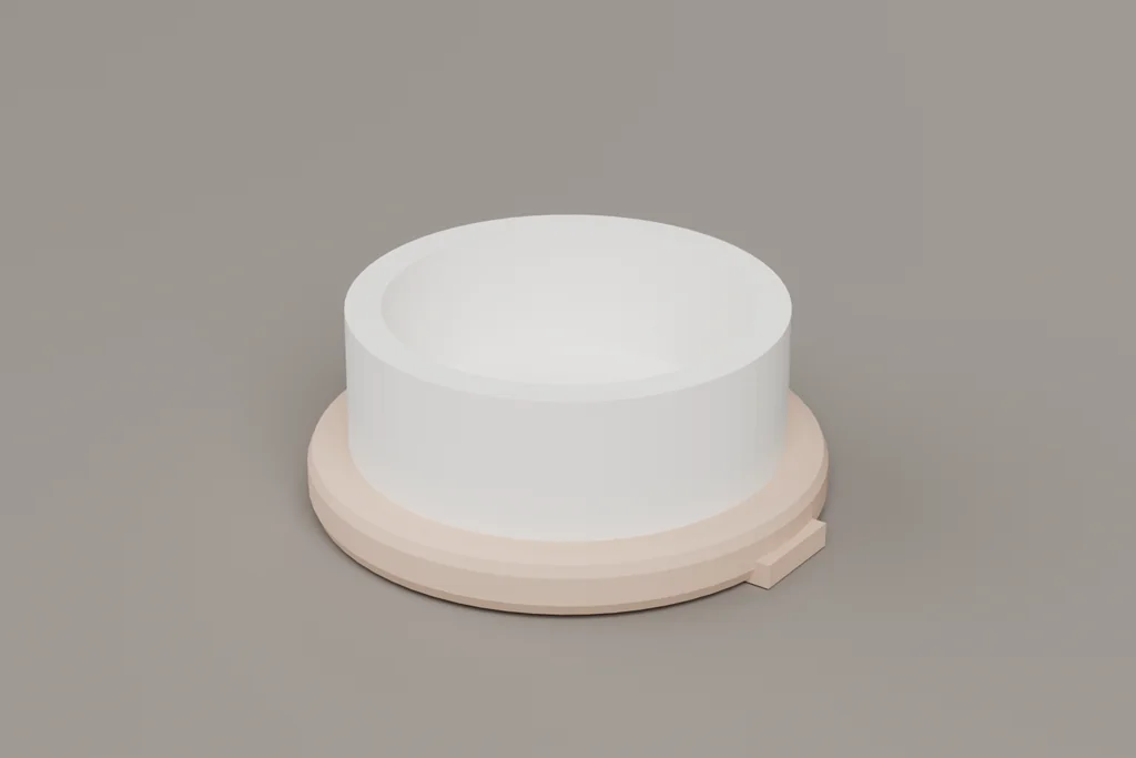 Original 3D render of a weighted bowl.