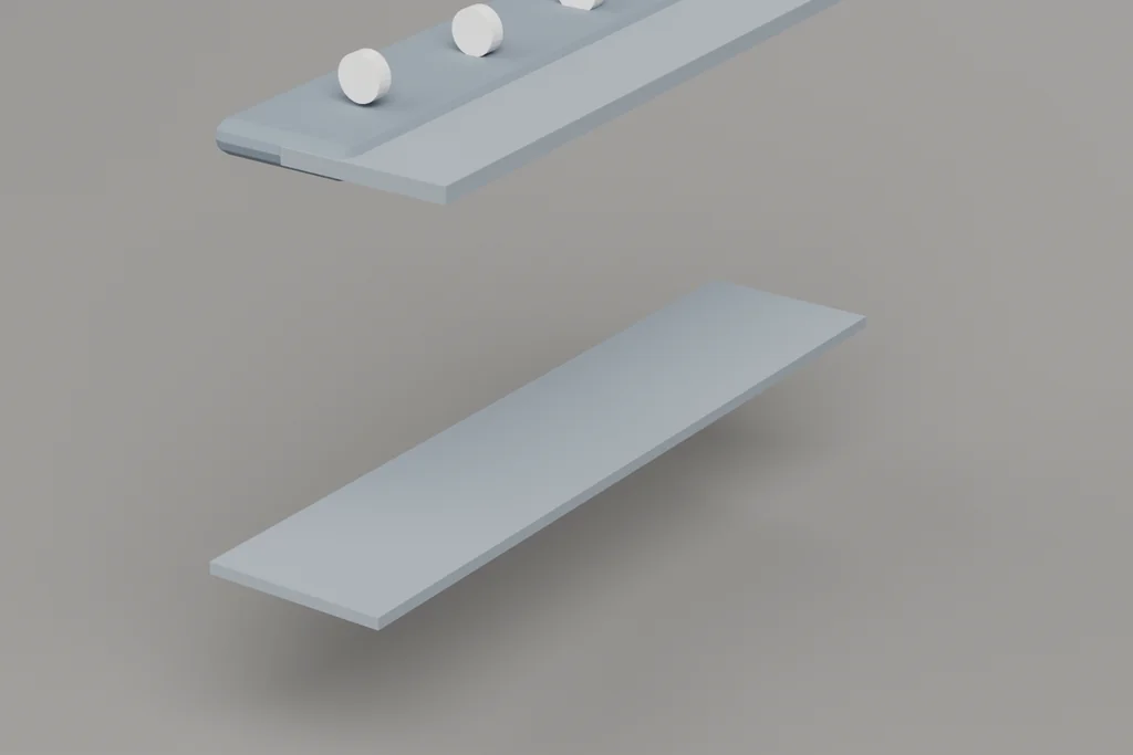 Original 3D render of a placket.