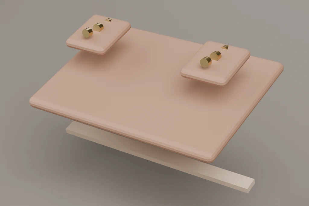 Original 3D render of a upper panel.