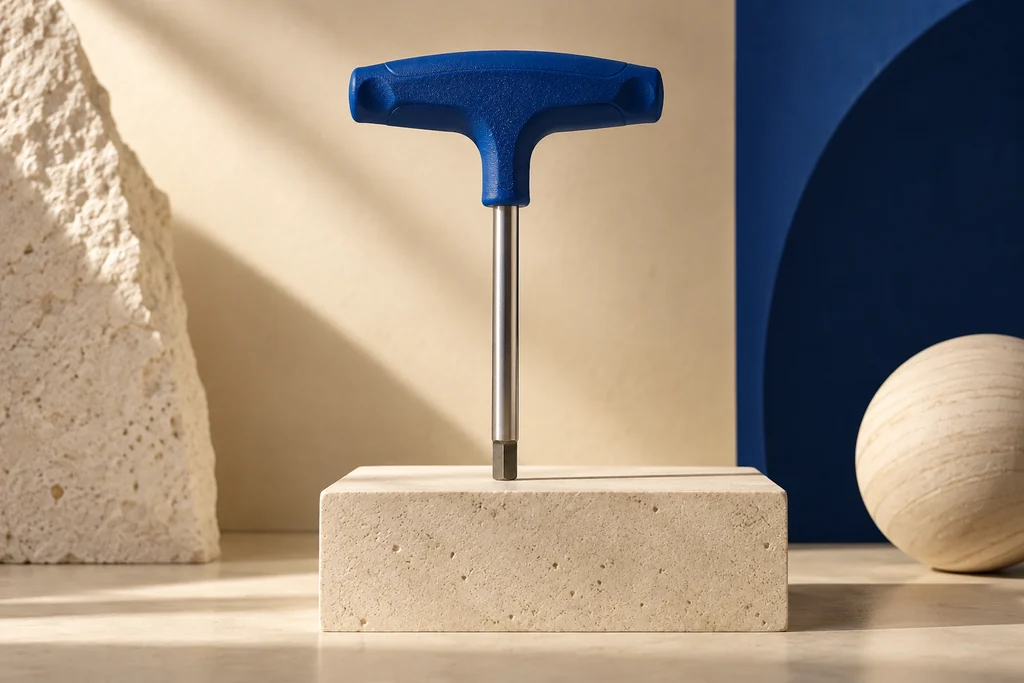 Hex Handle / fictional A transverse grip with one straight shaft