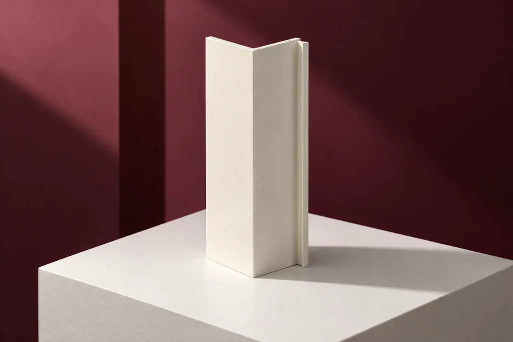 Corner Module fictional an ivory right-angle specimen with an offset edge