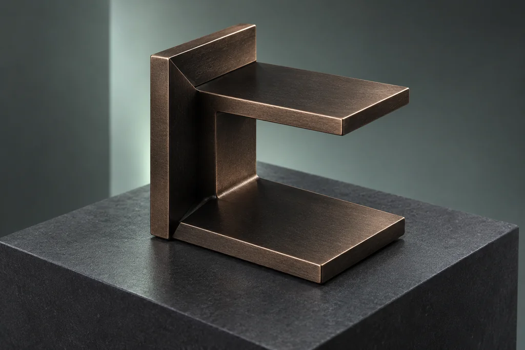 Joint Module fictional a compact bronze angular open geometry