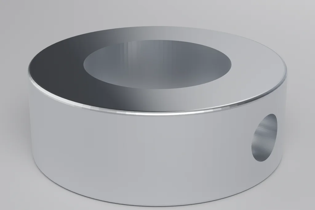 Original 3D render of a turned shaft collar.