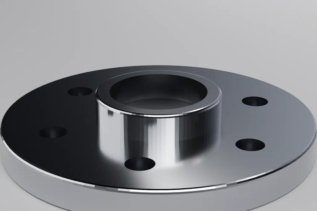 Original 3D render of a precision flange.