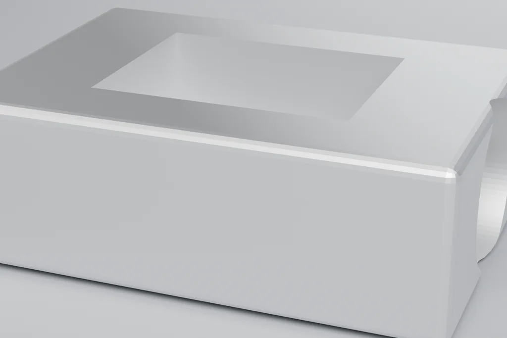 Original 3D render of a milled housing.