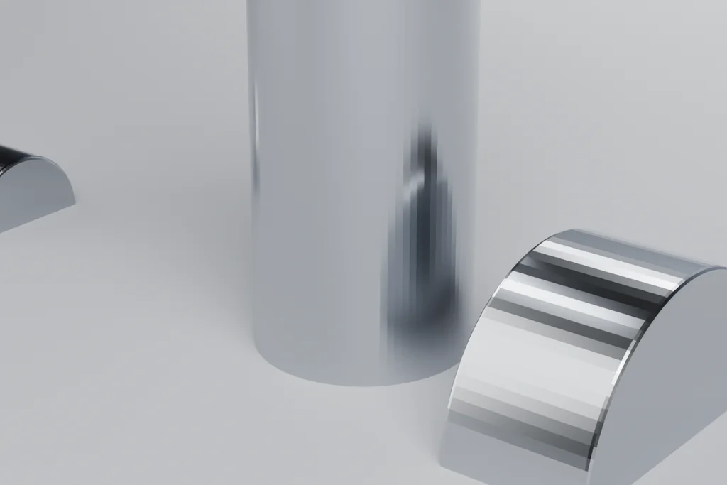 Original 3D render of a stepped spindle shaft.