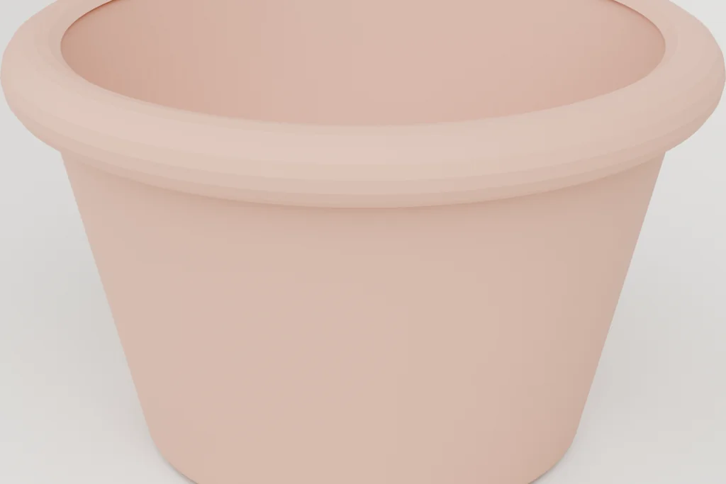 Original 3D render of a tapered planter.