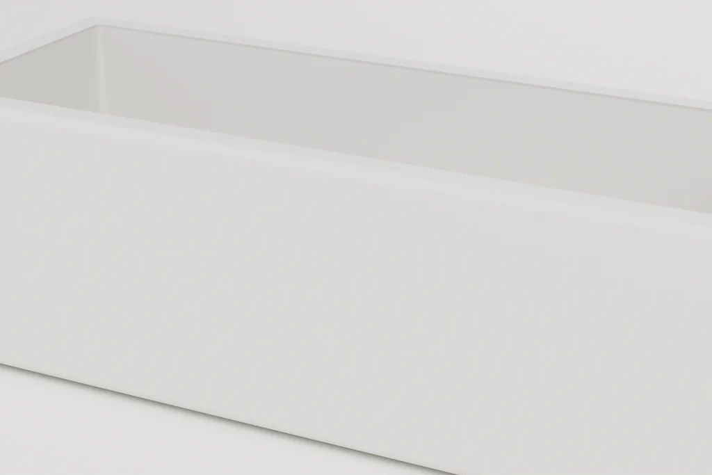 Original 3D render of a trough planter.