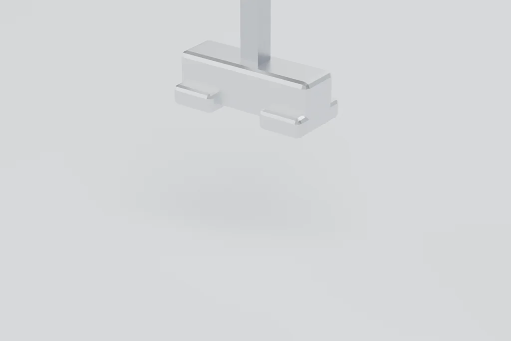Original 3D render of a mid-clamp.