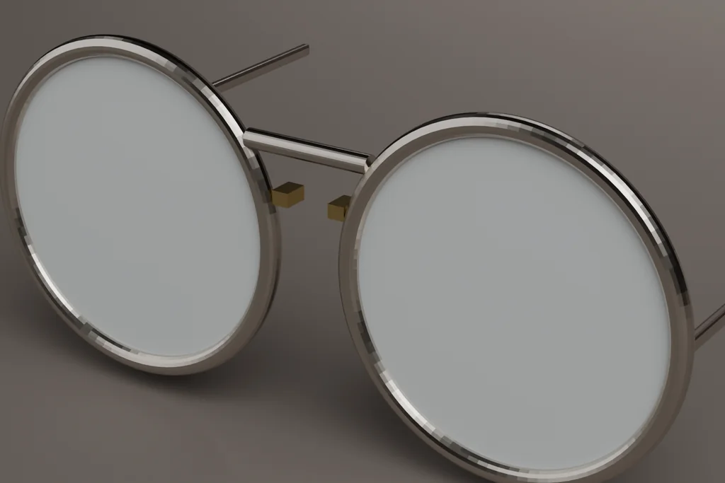 Original 3D render of a metal frame.