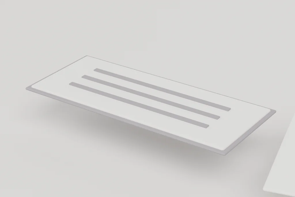 Original 3D render of a woven label.