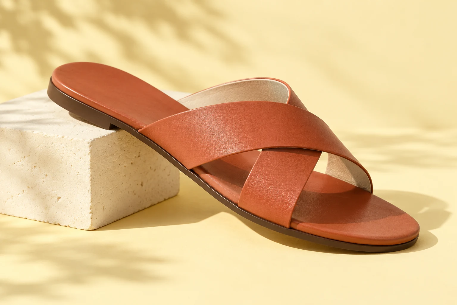 Lilt: unbranded cross-strap sandal concept with complete silhouette