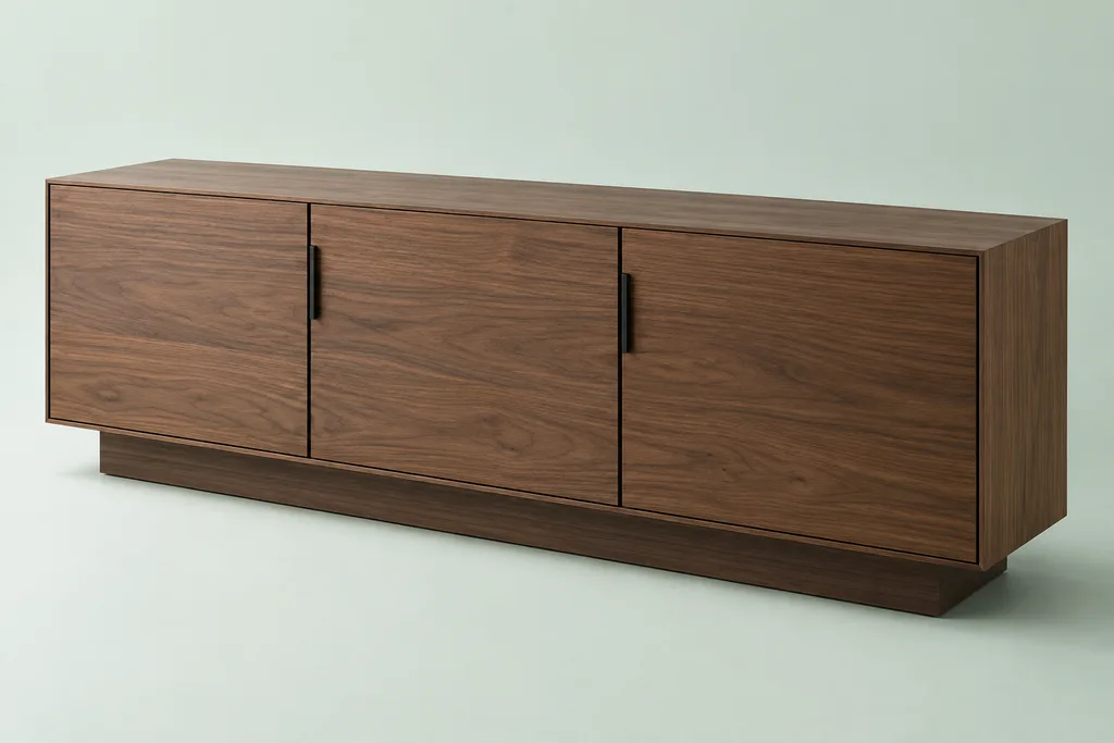 Original appearance concept: casegoods low sideboard, fictional furniture appearance; not a verified construction