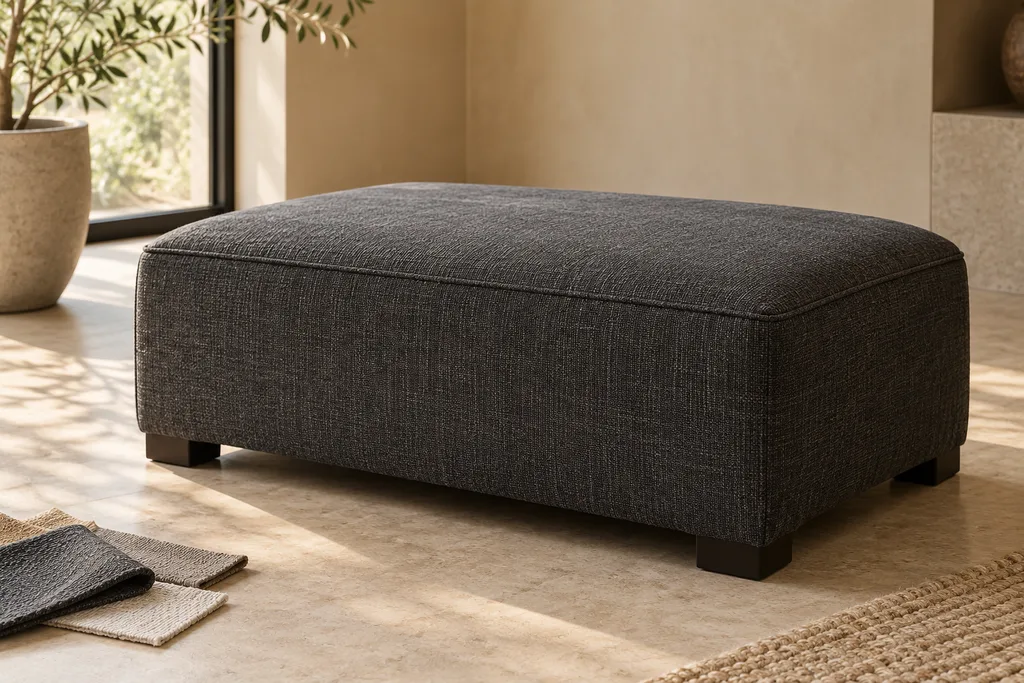 Original appearance concept: upholstery ottoman, fictional furniture appearance; not a verified construction