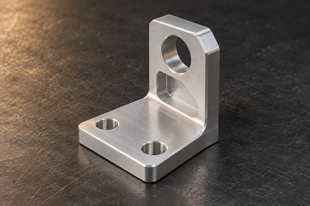 Original AI concept photograph: cnc milled bracket