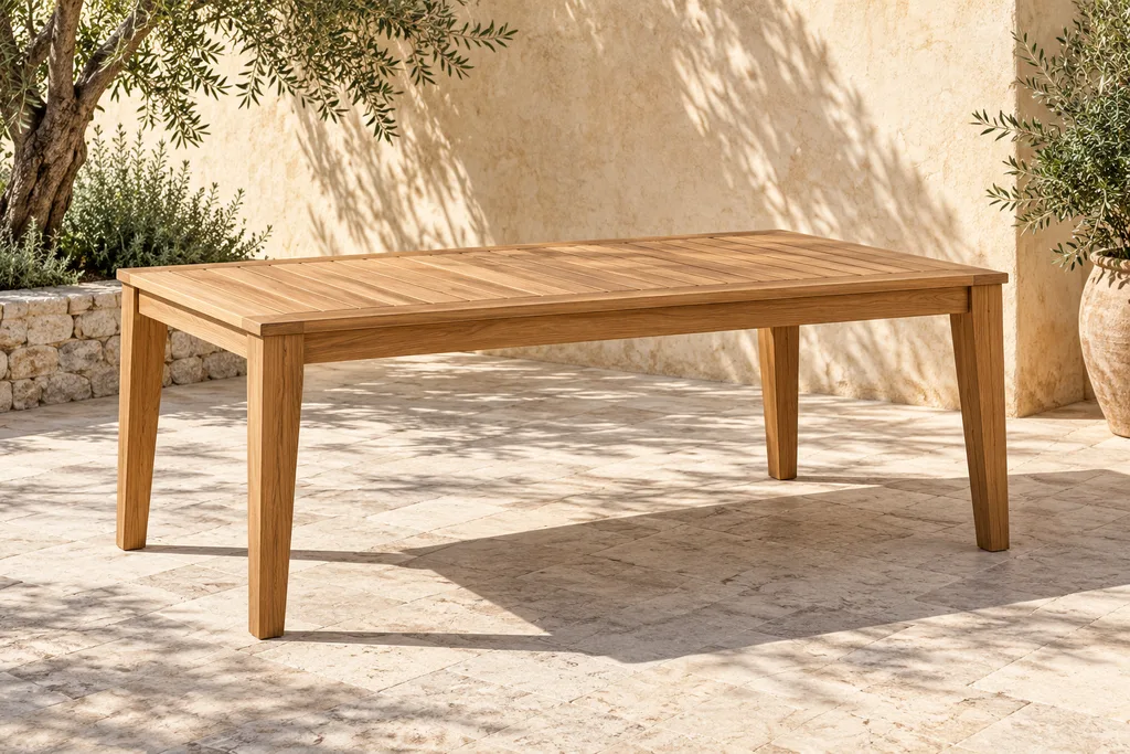 Original AI concept photograph: furniture garden table
