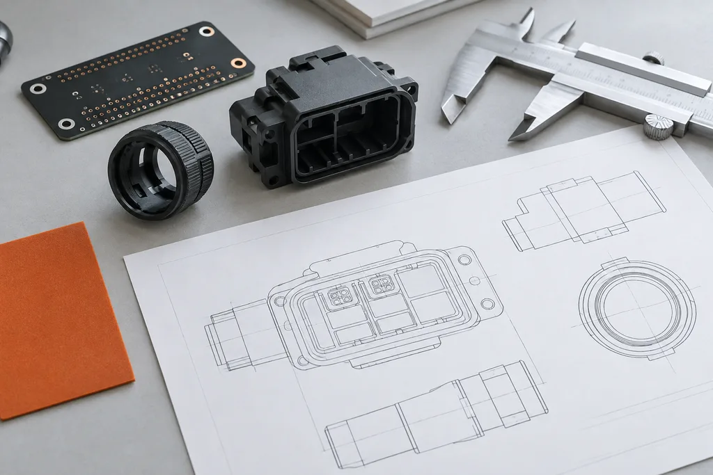 Original AI appearance concept: connector process; not a verified product